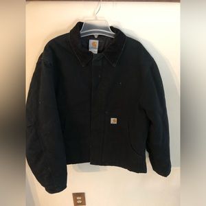 Black insulated Carhartt work jacket